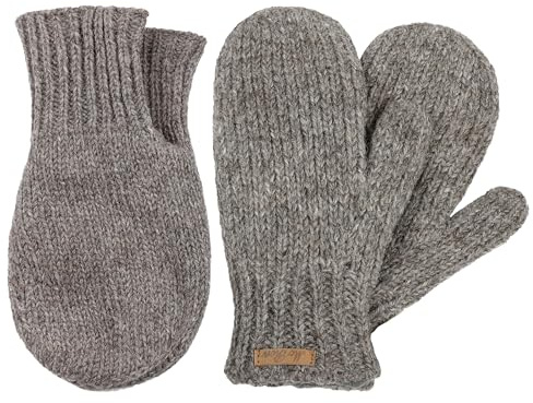 McRon Set Partnerhandschuh Valentin + Fäustlinge Valerie (one size, naturbraun)