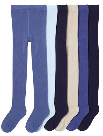 TupTam Collants pour Bébé Garçon et Enfant Lot de 6 Fantaisie ou Unis Collant avec Motif Hiver
