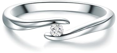 Trilani Solitario da Donna in Argento Sterling 925