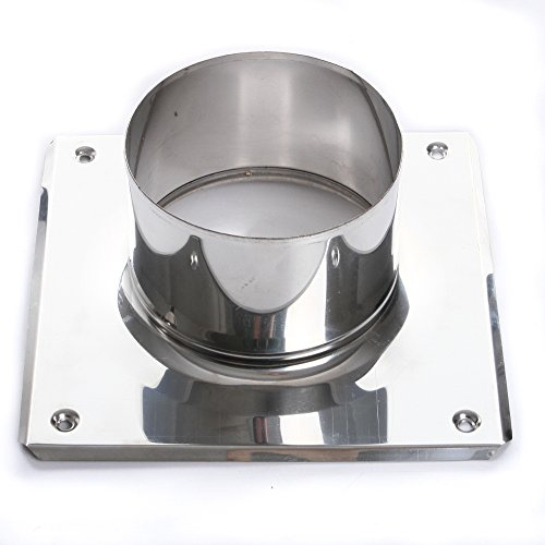 Kaminaufsatz Schornsteinaufsatz Aufsatz säuerbeständiger Edelstahl Lüftungsaufsatz Hahn und Standard-Design Grundplatte Kaminabdeckung Ø80-200mm (Grundplatte 150mm) von rg-vertrieb