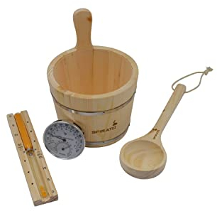 Set d'accessoires pour sauna avec insert, louche, etc.
