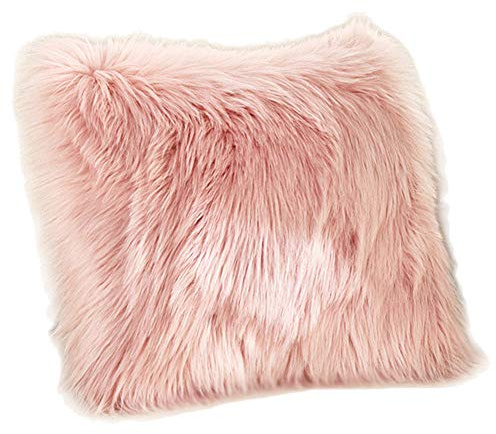 HotYou Housse Coussin de Canapé Fausse Fourrure Deluxe Decoration canapé Maison Chambre Lit Super Doux Peluche Taie d'oreiller,Rose 1,40 * 40CM