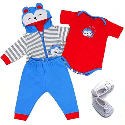 ZIYIUI Puppenkleidung Neugeborene Babypuppe Alle Baumwollkleidung Kronenmuster Outfit Baby Kinder Simulation Puppenkleidung 50-55 cm