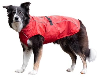 TRIXIE Regenmantel Vimy für Hunde rot M - Bauchumfang: 44-63 cm