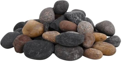 vidaXL Polerad småsten 25 kg blandade färger 5-8 cm, småsten, dekorationsstenar, stenar för landskapsarkitektur, småstenar, trädgårdsstenar