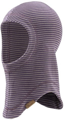 Sterntaler Schalmütze gestreift Mädchen - gemütliche Baby und Kinder Mütze Winter aus weichem Microfleece - lila, 55