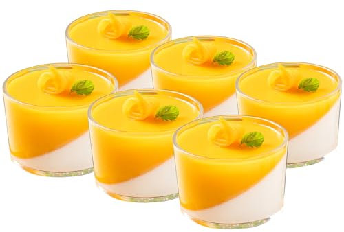 Baalaka Ramekins Oven Safe, Creme Brulee ramekins set of 6, Small Glass Bowls 4oz, Dipping Sauce Cups, Clear Salad Dressing Container and Dessert Bowls for Custard
