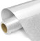 Prime Vinyl Heat Transfer Vinyl, 12 x 8ft Silver Glitter HTV Vinyl for T-Shirt, Iron on Vinyl for All Cutter Machines Easy to Cut & Weed with Heat Press DIY Craft Designs