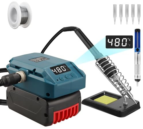 Station de soudage Bos-ch Professional 18 V GBA, 60 W, écran LCD numérique électrique, station de soudure, station de soudage à chauffage rapide, station de soudure pour bricolage, réparation