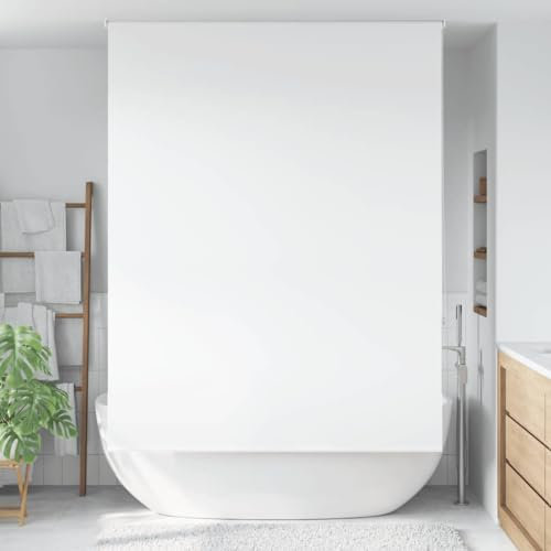 vidaXL Duschrollo 160x240 cm Stoffbreite 156 cm, Duschvorhang, Badewannenvorhang, Seitenzugrollo, Dusche Rollo, Badewannenrollo, Duschvorhang-Rollo