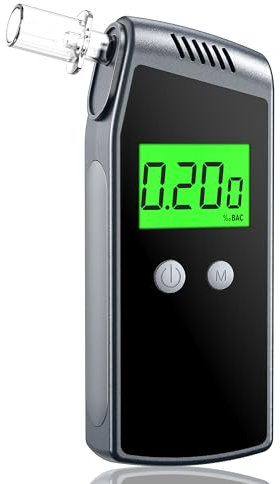 YoSuDa Etilometro Portatile Certificato,Alcol Test USB Ricaricabile con 10 Bocchini, Precisione Professionale per Alcolimetro Portatile​