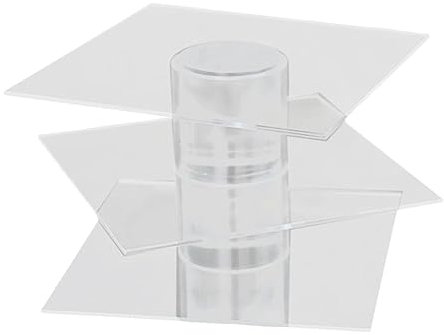 AADDFDD Soporte Tarta, Soporte para Tartas de acrílico Transparente, 3 Niveles, para Flores, para Mesa de Centro, Elevador para Tartas, Mediano
