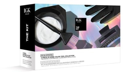 IGK The Kit At-Home Color Tool Collection | 4-Piece Set for Precise, Even Hair Color Application | Salon-Approved Color Tools