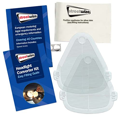 Streetwize - Headlight Beam Deflector Adaptor Conversion Kit | Driving in Europe | UK Sticker Not Included | Cars Vans Trucks 4x4 | SWTT92