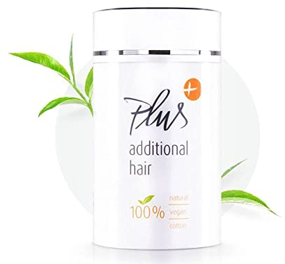 Plus additional hair - Effektives Streuhaar für Männer und Frauen I Optischer Haarverdichter für lichtes Haar mit Vitamin E I Haarauffüller vegan I 1 Dose 25 g Schütthaar dunkelbraun