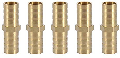 Connettore dritto spinato, adattatore per tubo dritto ottone a 2 vie connettore tubo spinato raccordo per raccordi tubolari 6/8/10/12/14/16 / 20mm(10mm 5pcs)