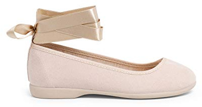 Pisamonas Bailarina Cintas Raso Cierre Pulsera Talla 33 Color Beige