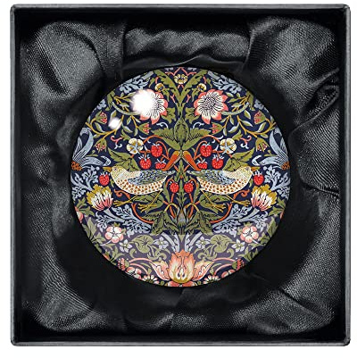Museums and Galleries Crystal Dome Paperweight - William Morris Strawberry Thief Design - from the V&A Collection