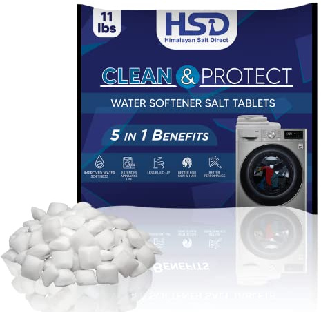 5kg dishwasher Tablets, Salt for Water Softeners and Dishwashers, and Softener Pro Salt Tablets for Water Softener, Effortlessly Achieve Sparkling Clean Dishes and Soft Water (Pack of 1)