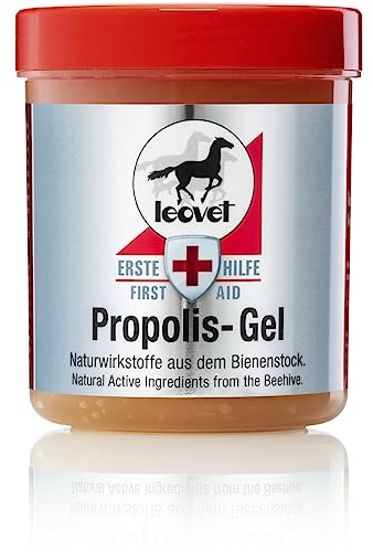 RL24 leovet - Erste Hilfe Propolis Gel für Pferde | Pferdebalsam mit ätherischen Ölen | unterstützt Wundheilung | antibakterielle Wundsalbe | Pferdesalbe bei Ekzemen & Insektenstichen | 1 x 350 ml
