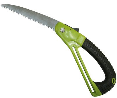 Xclou Gärtner Klappsäge in Schwarz/Grün, klappbare Gartensäge mit ergonomischem Sicherheitsgriff gummiert, Gartensäge aus Karbonstahl und Kunststoff mit Sicherheitsverschluss, Blattlänge ca. 180 mm