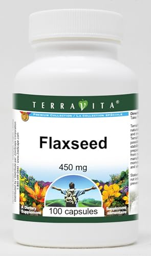Flaxseed - 450 mg (100 Capsules, ZIN: 511767)