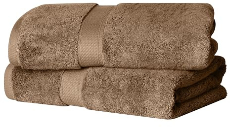Superior - Ensemble de Serviettes de Bain, 2 pièces, Coton supérieur de 900 grammes, Latte