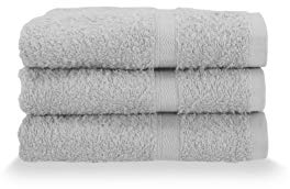 Gabel Gästetuch, Frottee, aus Reiner Baumwolle, hydrophil, 40 x 60 cm, Grau, 3 Stück