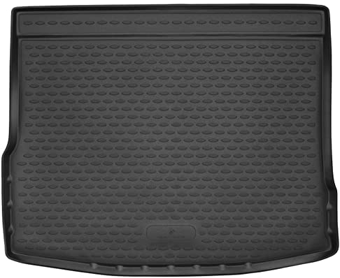 WALSER XTR Kofferraumwanne für VW Tiguan 2 (AD1, AX1) 01/2016-2023, oberer Ladeboden, 100% passgenaue Antirutschmatte Auto, Gummimatte Auto, Kofferraum Schutzmatte, Auto Gummimatten