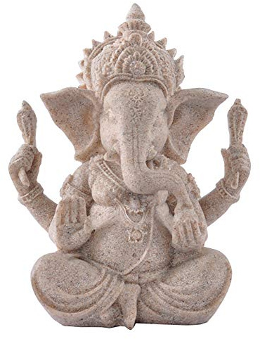 POFET Hue Sandstone Ganesha Buddha Elephant Statue Sculpture Handmade Figurine Ganesh Buddha Statue,Decoration Animal,Abstract Sculpture