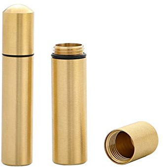 2pcs Brass Portable Toothpick Holder Pocket Toothpick Box Pocket Container Toothpick Dispensers for Personal Home Office Club Bar Hotel