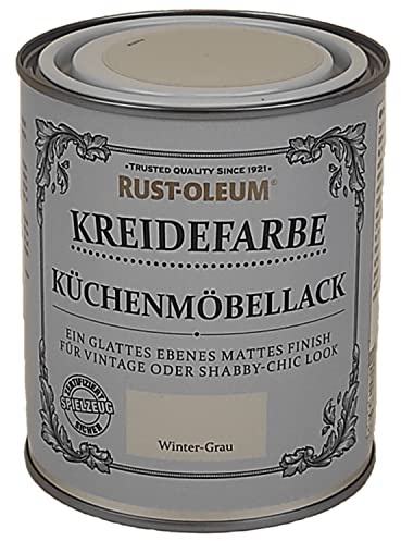 Rust-Oleum 750 ml Kreidefarbe Küchenmöbellack Winter-Grau