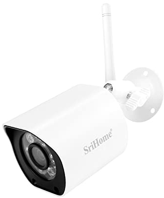 SRIHOME 5MP 1920P QHD Mini WiFi Surveillance IP-kamera, humanoid avkänning, fullfärgad stjärnljus nattvision, IP66 vattentät, 2 sätt ljud, utomhus/inomhus, multimethod lokal lagring