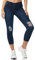 Tazzio Jeans Damen Skinny Fit Stretch Hose Denim Jeanshose Slim F111 (Blau, 46)