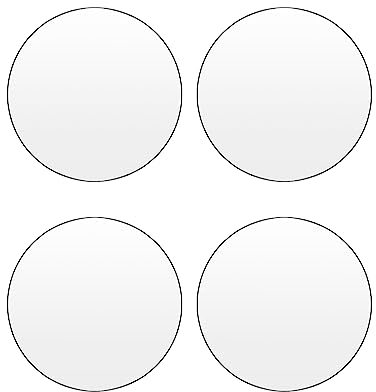 QWORK® 4 Stück Runde Acrylplatte Transparente - 2mm dick - für für Bilderrahmen, Kuchen Display (30 cm)