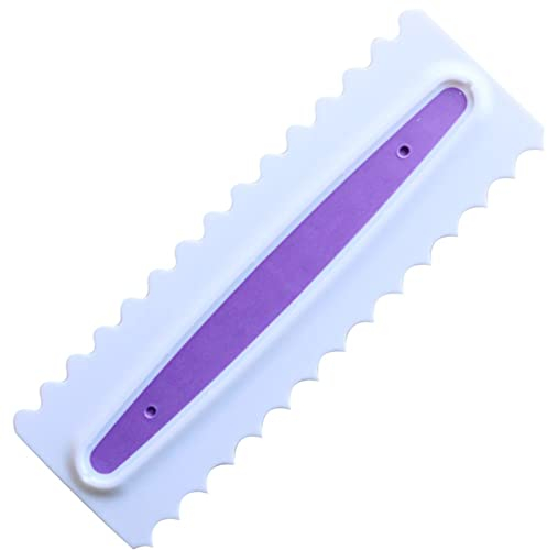 Outil De Grattoir à Gâteau Plus Lisse, Peigne En Dents De Scie En Plastique Mousse Beurre Crème Outils De Bord De Gâteau Gâteau Glaçage Plus Lisse Outil De Cuisson De Cuisine(A)