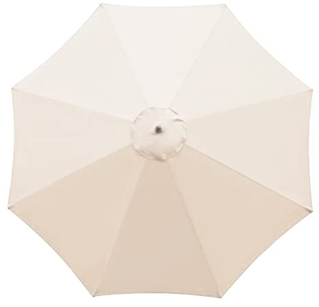 Earnmore Giardino Ombrellone Sostituzione Copertura (2m/3m, 6/8 Braccia) | Telo di Ricambio con Protezione Solare per Piscina, Terrazza, Esterni