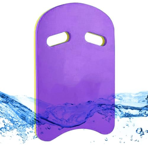 Swimming Kickboard, Foam Swimming Board, Swimming Training Kickboards With Handles, for Swimming Exercises And Training, for Adults, Children, Swimming Beginner,Purple