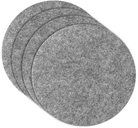 Flintronic 4PCS Round Felt Pot Protector, 19.1CM, Gray