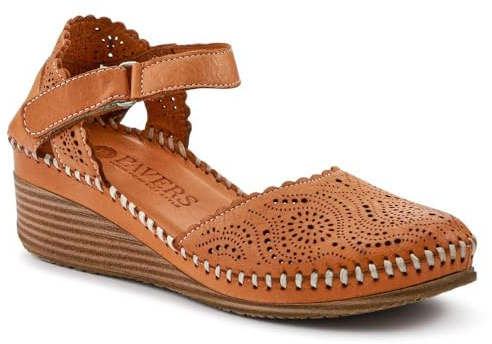 Pavers Casual Leather Touch Fasten Mary Janes - Tan Size 6