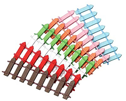 CAXUSD 7 Pièces Clôture De Maison De Poupée Mini Tapis De Maison De Poupée Petite Maison Accessoire Photo Clôture Fournitures De Diorama Clôture De Jardin Décoration Grillage Éclisse