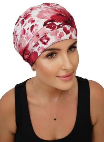 Deresina Harmony Turban Bambou Volume – Couvre-chef Chimiothérapie Femmes | Pré-coiffé, Couverture Totale, Antidérapant pour Perte de Cheveux & Alopécie