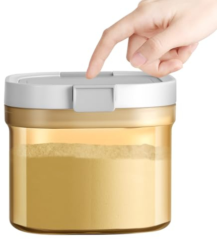 Aolso Milk Powder Dispenser Pot,800ml Formula Dispenser Pots with Lid & Spoon,Formula Container for Milk Powder, Coffee, Cereal, Flour