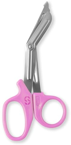 Utility Scissors Trauma Shears, Titanium Bandage Shears Bent Stealth tuff Cut Emergency Room First Aid Scissors, Bandage Tuff Cut for Nurses Paramedics Doctors Students (Pink, 6 Inches(15cm))