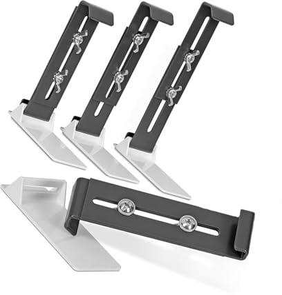 ZEPFJHE Fioriera antiscivolo resistente alle intemperie con supporto regolabile per finestre da esterni, design in acciaio inossidabile, antivento, per davanzale esterno