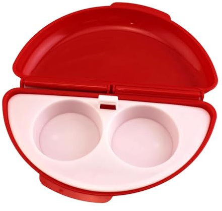 Frittata per forno a microonde, 2 in 1 per omelette e uova, senza BPA, utensili da cucina per colazione veloce, rosso