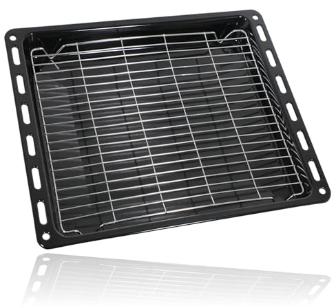SPARES2GO Oven Grill Tray Shelf for Electrolux Pan Base and Grid Rack 465mm x 375mm x 40mm Deep