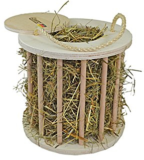Elmato 12812 Heutrommel Heuraufe Futterspender mit Schnur, 23x23cm