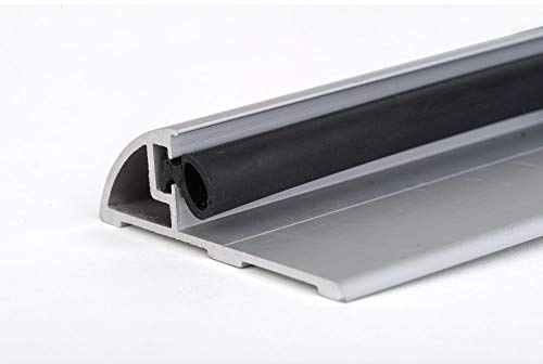 Seuil de Porte bois anodisé argent pré découpé - 1 mètre Norme PMR Handicap - A recouper - KLOSE BESSER