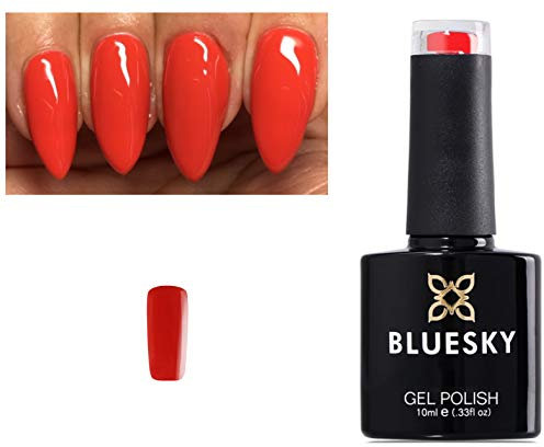 Bluesky Gel Nail Polish CORAL ORANGE CRIMSON PEAK Nail CS07 UV LED Soak Off 10ml (Requires Drying under LED/UV Lamp)